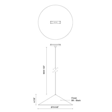 Kuzco Luiz TRP73915-4K 15 Inch Trilo Track Pendant 1
