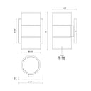 Kuzco Lund EW3207 7 Inch LED Exterior Wall Sconce 3