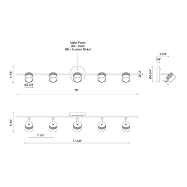 Kuzco Lyra TR10036 36 Inch LED Track Light 1