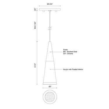Kuzco Malabar 402401-LED 3 Inch LED Pendant 2