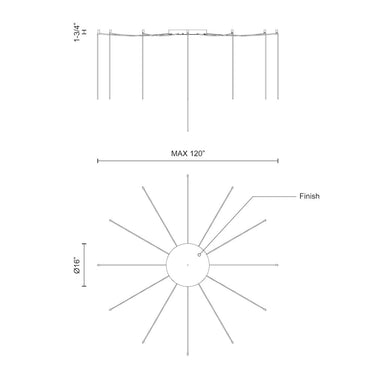 Kuzco Marquee CNM13AC 120 Inch Multi Pendant Canopy System 2