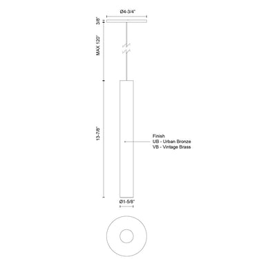 Kuzco Mason PD90414 14 Inch LED Pendant 3