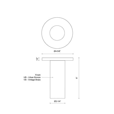 Kuzco Mason SF90406 6 Inch LED Semi-Flush Mount 2