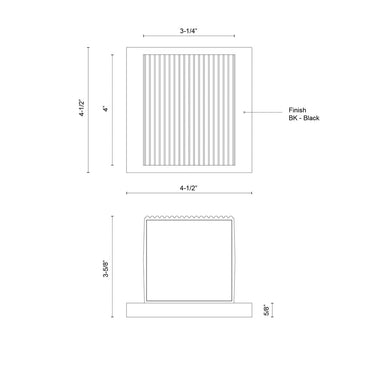 Kuzco Mavis EW4401 4 Inch LED Exterior Wall Sconce 5