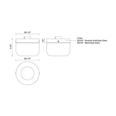Kuzco Mel FM53005 5 Inch LED Flush Mount 2