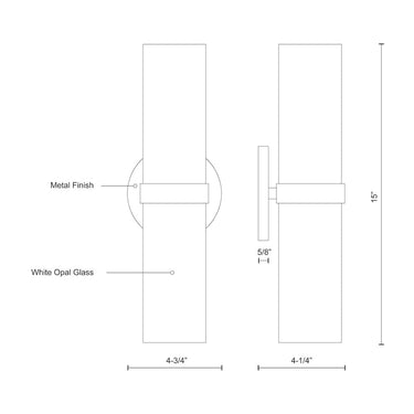 Kuzco Milano WS9815 15 Inch LED Wall Sconce 1