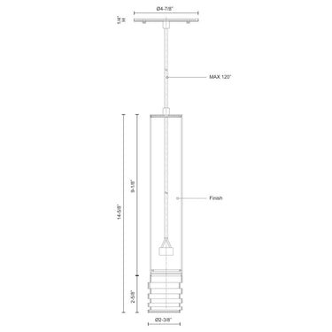 Kuzco Milca 494502L 15 Inch Pendant 2