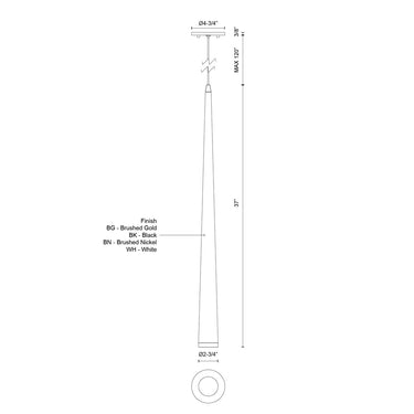 Kuzco Mina 401216-LED 36 Inch LED Pendant 2
