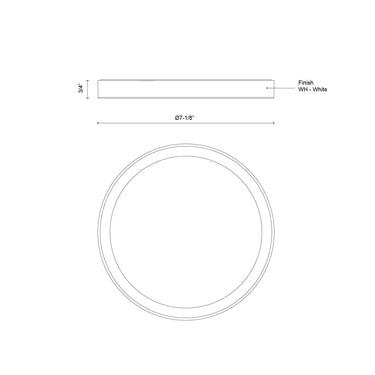 Kuzco Mio FM47707-WH-5CCT 7 Inch LED Flush Mount 3