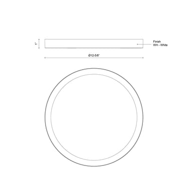 Kuzco Mio FM47712-WH-5CCT 12 Inch LED Flush Mount 4