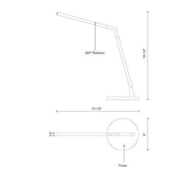 Kuzco Miter TL25517 17 Inch LED Table Lamp 1