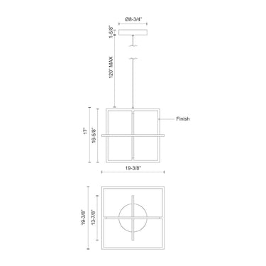 Kuzco Mondrian PD16320 20 Inch LED Pendant 3