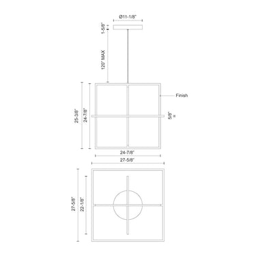 Kuzco Mondrian PD16328 28 Inch LED Pendant 2