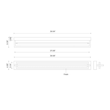 Kuzco Mondrian SF16240-BN 40 Inch LED Semi-Flush Mount 3