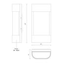Kuzco Moondew EW75712-BK 12 Inch LED Exterior Wall Sconce 5