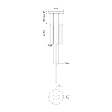 Kuzco Motif MP75121 21 Inch LED Multi Pendant 2