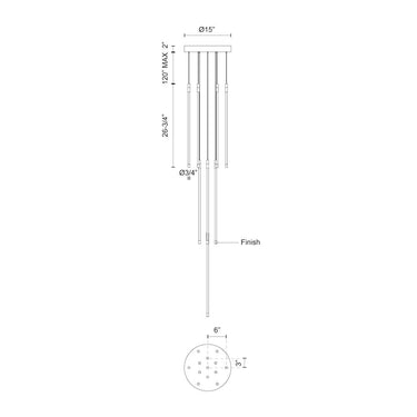 Kuzco Motif MP75127 27 Inch LED Multi Pendant 2