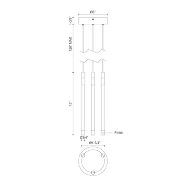 Kuzco Motif MP75213 13 Inch LED Multi Pendant 1
