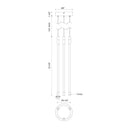 Kuzco Motif MP75221 21 Inch LED Multi Pendant 2