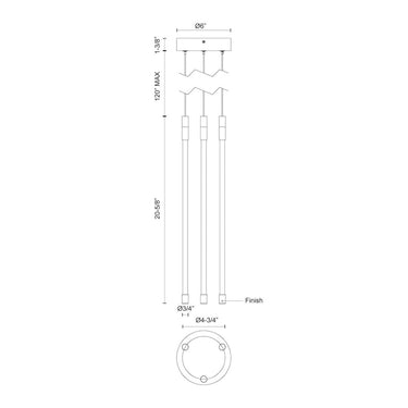 Kuzco Motif MP75221 21 Inch LED Multi Pendant 2