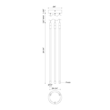 Kuzco Motif MP75227 27 Inch LED Multi Pendant 1