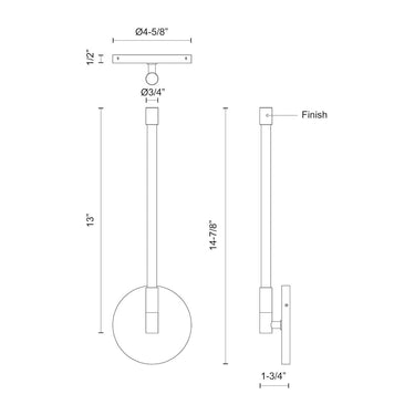 Kuzco Motif WS74114 14 Inch LED Wall Sconce 1