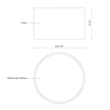 Kuzco Mousinni FM11414 14 Inch LED Flush Mount 2