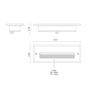 Kuzco Newport ER72410 10 Inch LED Exterior Wall/Step Light 1
