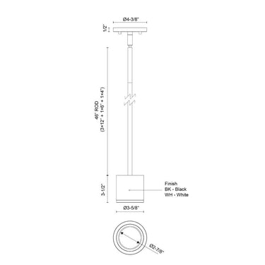 Kuzco Nordic 3-in (3-in Dia.) Exterior Pendant 3