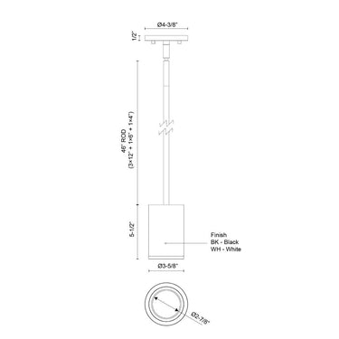 Kuzco Nordic 5-in (3-in Dia.) Exterior Pendant 3