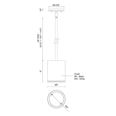 Kuzco Nordic 6-in (5-in Dia.) Exterior Pendant 3
