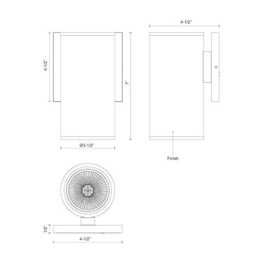 Kuzco Nordic 7-in Exterior Wall Sconce 3