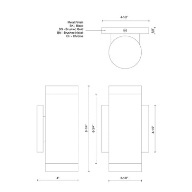 Kuzco Norfolk 601432-LED 8 Inch LED Wall Sconce 1