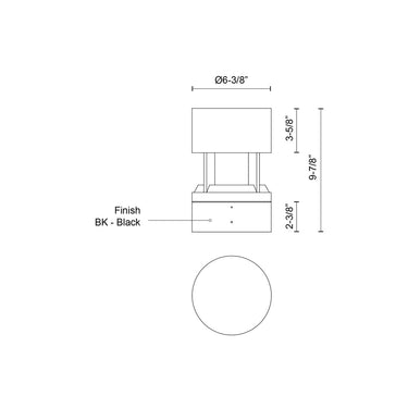 Kuzco Novato EB40910-BK-UNV 10 Inch LED Exterior Bollard 1