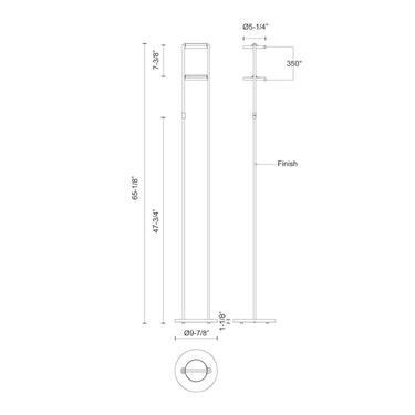 Kuzco Novel FL72268-BK 68 Inch LED Floor Lamp 3