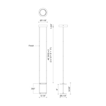 Kuzco Novel PD72208-BK-UNV 8 Inch LED Pendant 2
