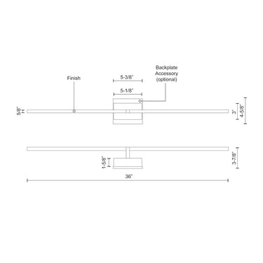 Kuzco Pandora WS25336 36 Inch LED Wall Sconce 1