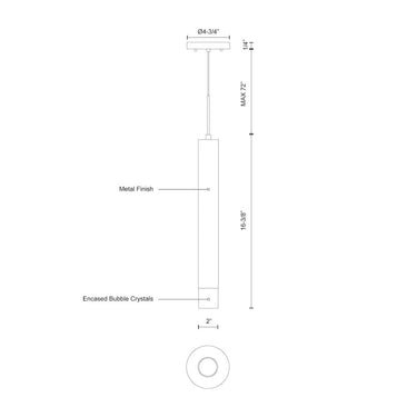 Kuzco Pendula PD7716 16 Inch LED Pendant 2