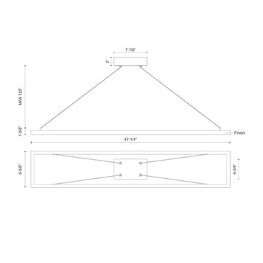 Kuzco Piazza PD88548 48 Inch LED Pendant 2