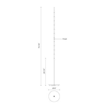 Kuzco Reeds FL46748 10 Inch LED Floor Lamp 1