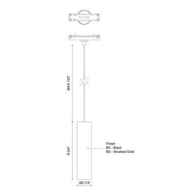 Kuzco Remuda TRP71602 3 Inch Trilo Track Pendant 1