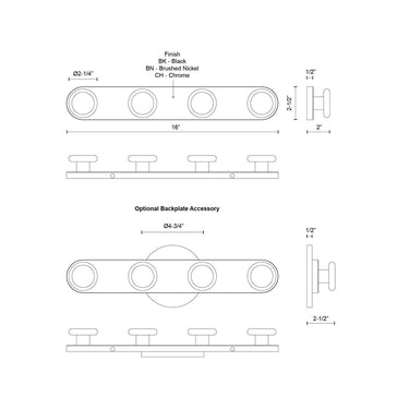 Kuzco Rezz VL63416 16 Inch LED Vanity Light 2