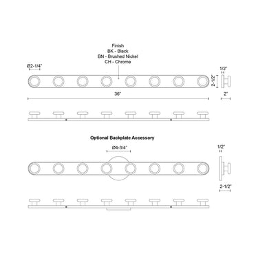 Kuzco Rezz VL63436 36 Inch LED Vanity Light 2