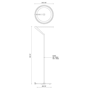 Kuzco Roda FL27766 66 Inch LED Floor Lamp 3