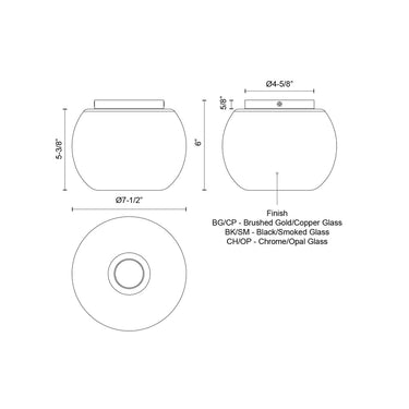 Kuzco Samar FM57508 8 Inch Flush Mount 2