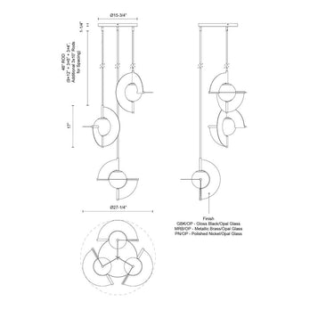 Kuzco Scorpio 27-in Chandelier 8