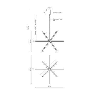 Kuzco Sirius CH14356 56 Inch LED Chandelier 2