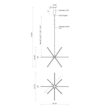 Kuzco Sirius Minor CH14232 32 Inch LED Chandelier 2