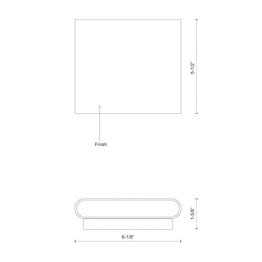 Kuzco Slate AT68006-BG-UNV 6 Inch LED All-terior Wall Light 1
