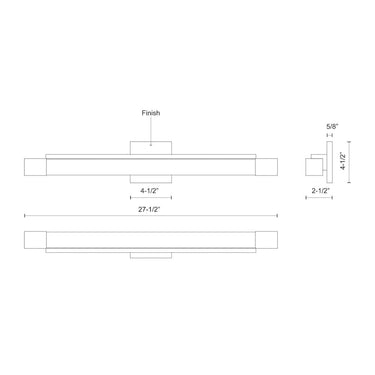 Kuzco Soho VL13424 27 Inch LED Vanity Light 1